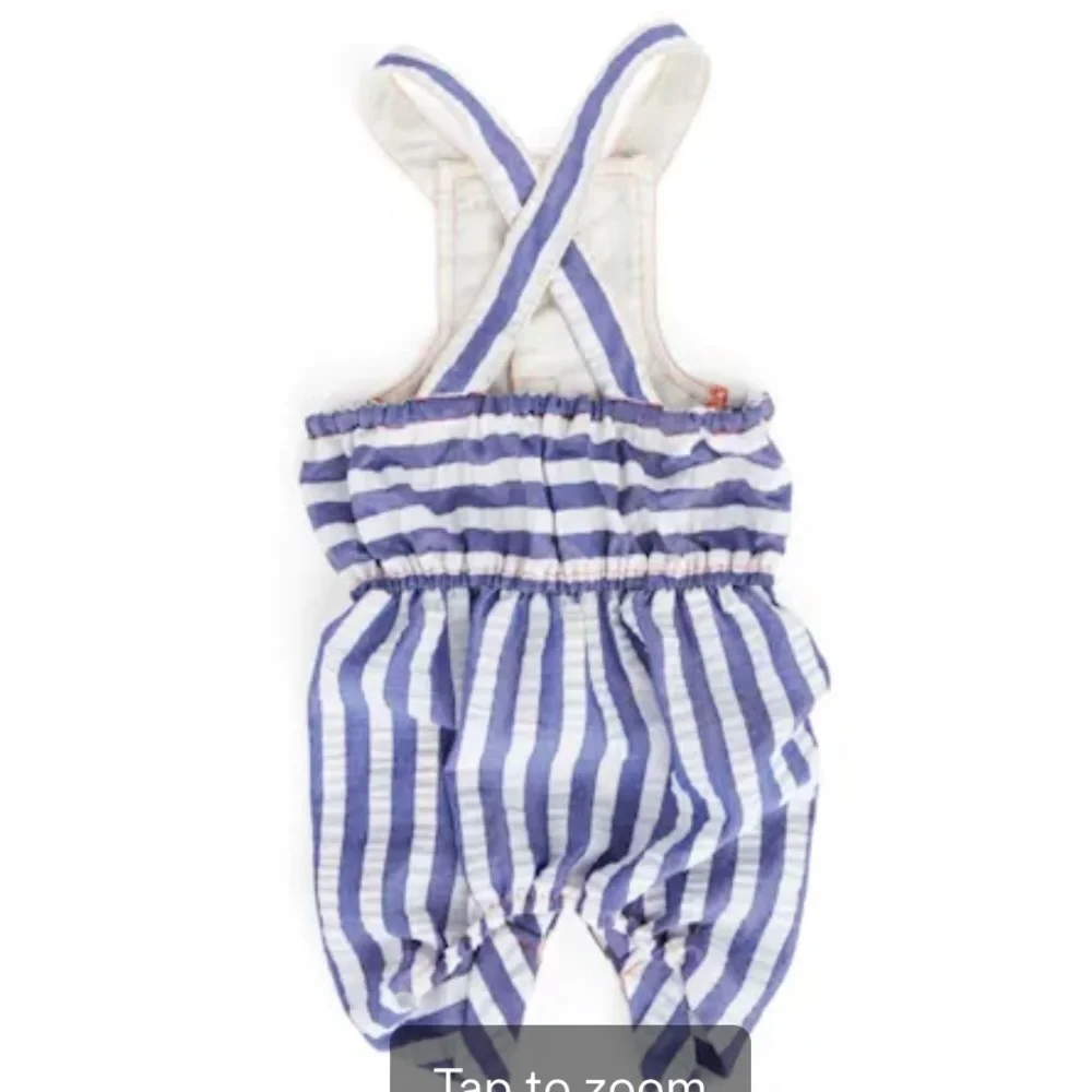 NWT Youly striped dog romper M
